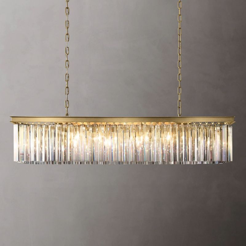 1920s Odem Rectangular Chandelier 49"W/60"W