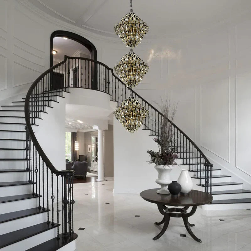 Sol Odeon 3-layer Crystal Foyer Chandelier