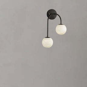 Alabaster Globe Modern Wall Sconce In Bedroom