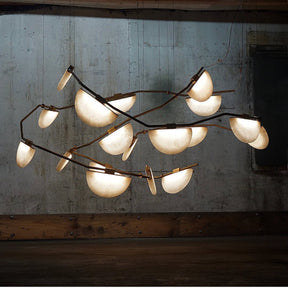 Alabaster Chandelier, Artistic Modern Chandelier for Bar Area