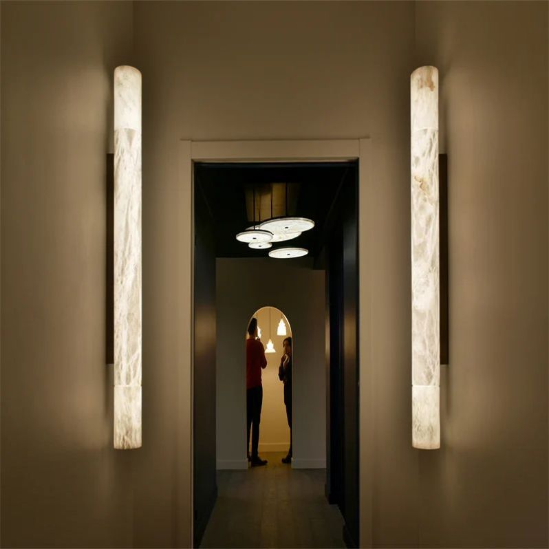 Grandeur Alabaster Linear Hallway Sconce