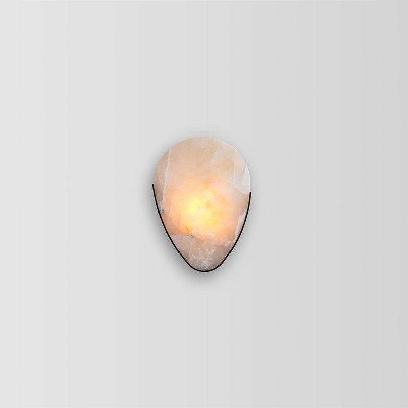 Sophia Contemporary Minimalist Alabaster Wall Sconce - product detail 2
