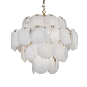 Modern Round Alabaster Pendant Light, Luxurious Round Chandelier