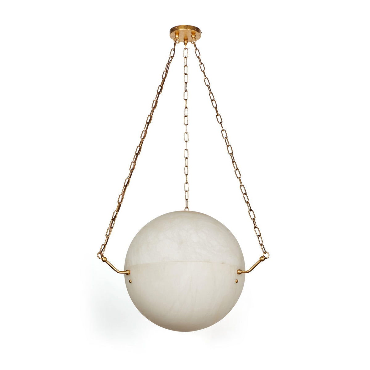 Alabaster Sphere Suspension Lamp, Pendant Kitchen Island Lamp