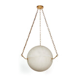 Alabaster Sphere Suspension Lamp, Pendant Kitchen Island Lamp