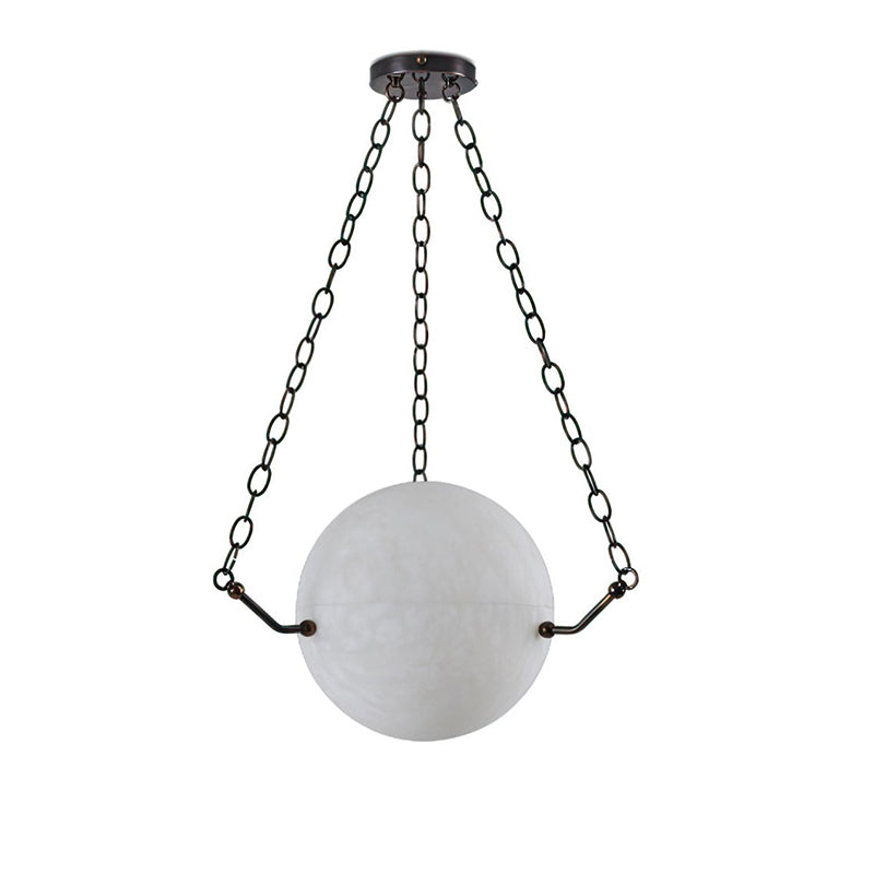 Alabaster Sphere Suspension Lamp, Pendant Kitchen Island Lamp