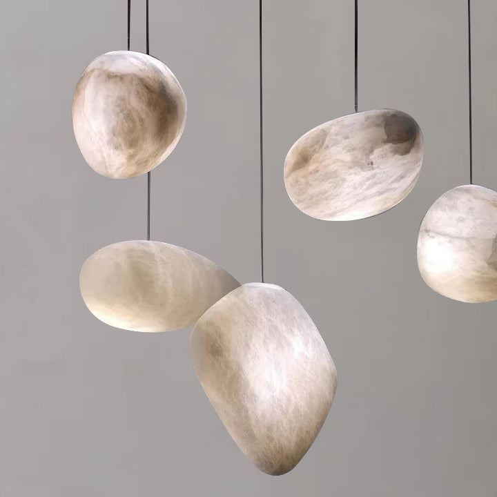 Alabaster Natural Stone Pendant, Creative Pendant Light