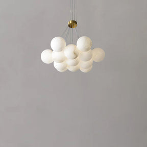 Alabaster Globe Art Pendant Light