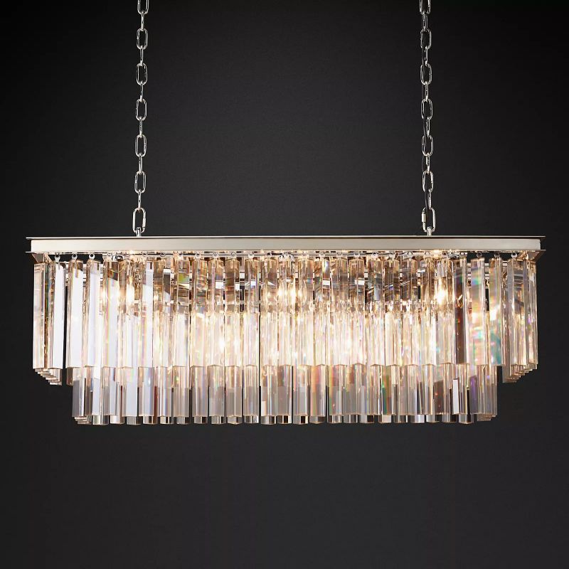 1920S Odeon Rectangular Chandelier 40"