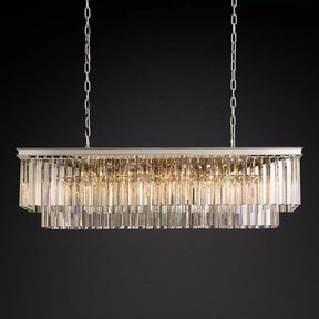 1920S Odeon Rectangular Chandelier 49"