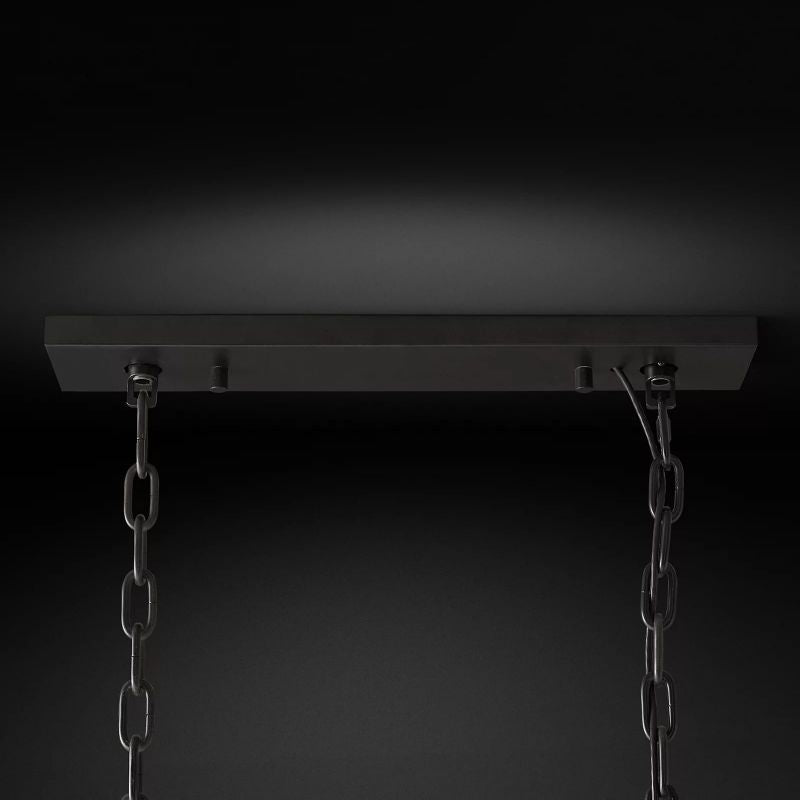 1920S Odeon Rectangular Chandelier 49"