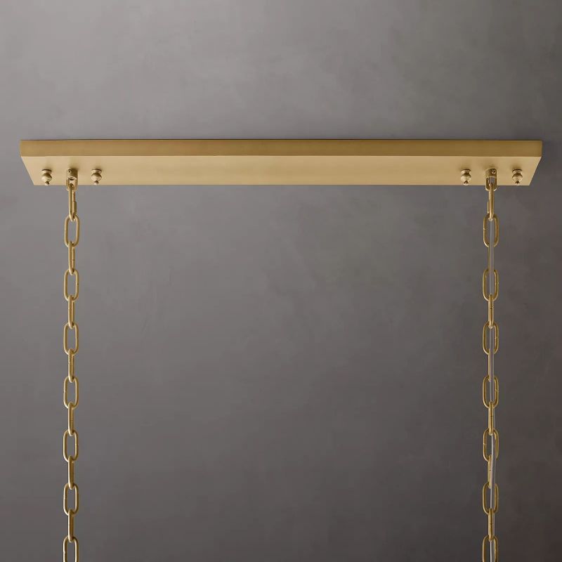 1920S Odeon Rectangular Chandelier 49"