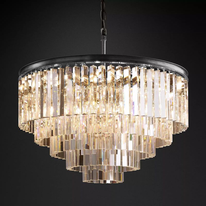 1920S Odeon Round Chandelier 32"