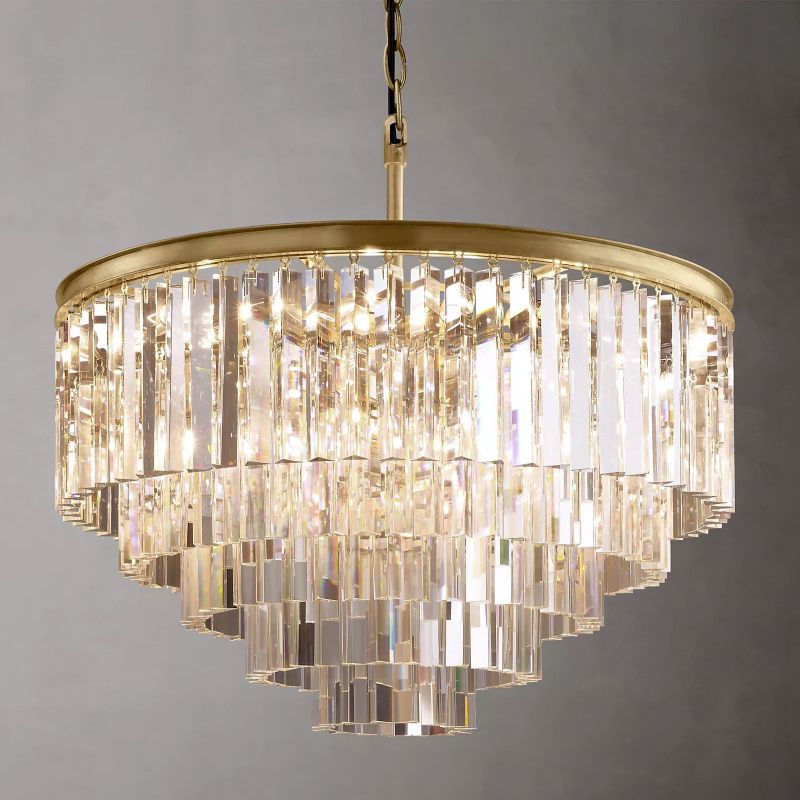 1920S Odeon Round Chandelier 32"