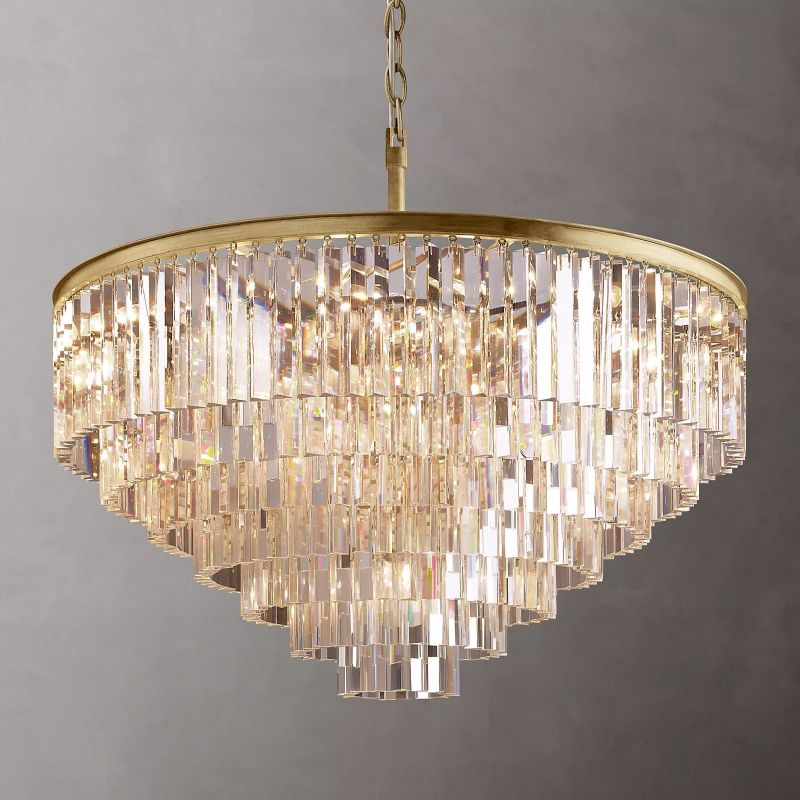 1920S Odeon Round Chandelier 44"