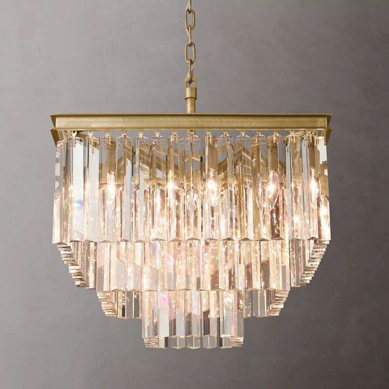 1920S Odeon Square Chandelier 22"