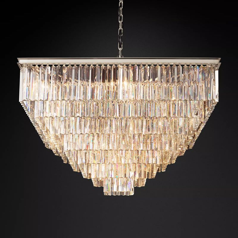 1920S Odeon Square Chandelier 47"