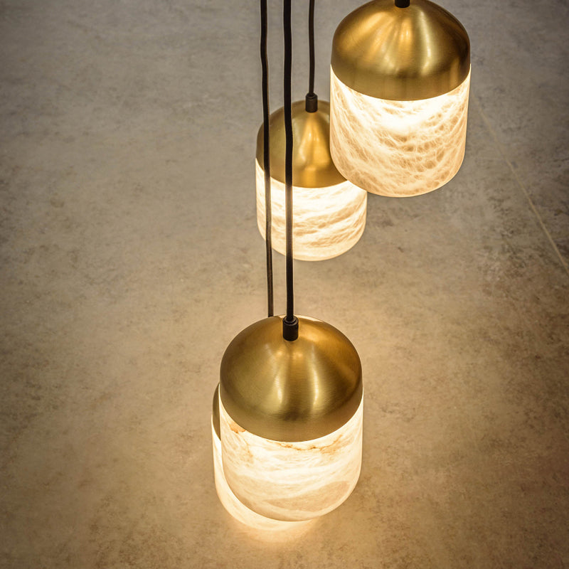 Serenity's Cascade - Modern Minimalist Alabaster Staircases Pendant Light