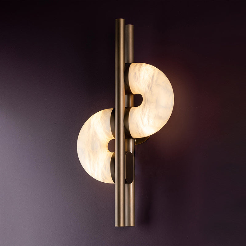 Alabaster Global Wall Light, Bedroom Wall Light