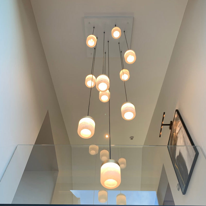 Serenity's Cascade - Modern Minimalist Alabaster Staircases Pendant Light