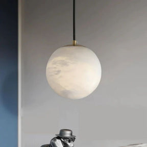 Alabaster Ball Pendant Light