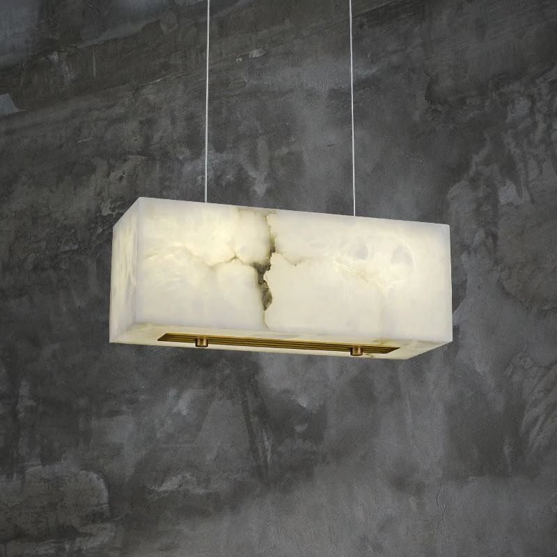 Alabaster Cubic Dining Room Chandelier