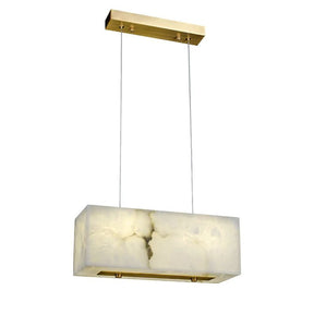 Alabaster Cubic Dining Room Chandelier