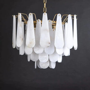 Alabaster Feathery Chandelier