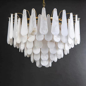 Alabaster Feathery Chandelier