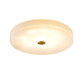 Alabaster Flush Mounted Round LED Chandelier