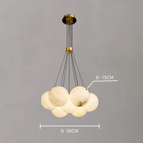 Alabaster Globe Art Pendant Light