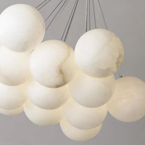 Alabaster Globe Art Pendant Light