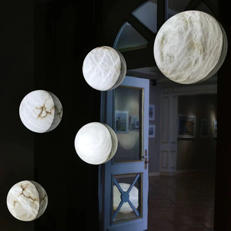 Alabaster Hemisphere Wall Sconce