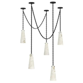 Alabaster Modern 5-Light Marble Chandelier