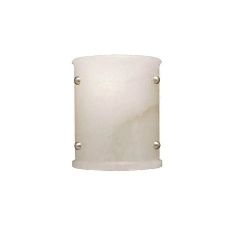 Alabaster Semi-Cylindrical Wall Sconce