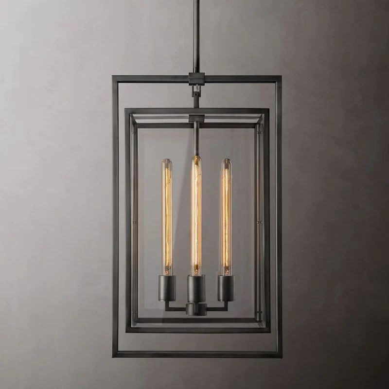 Bianca Glass Lantern Modern Pendant