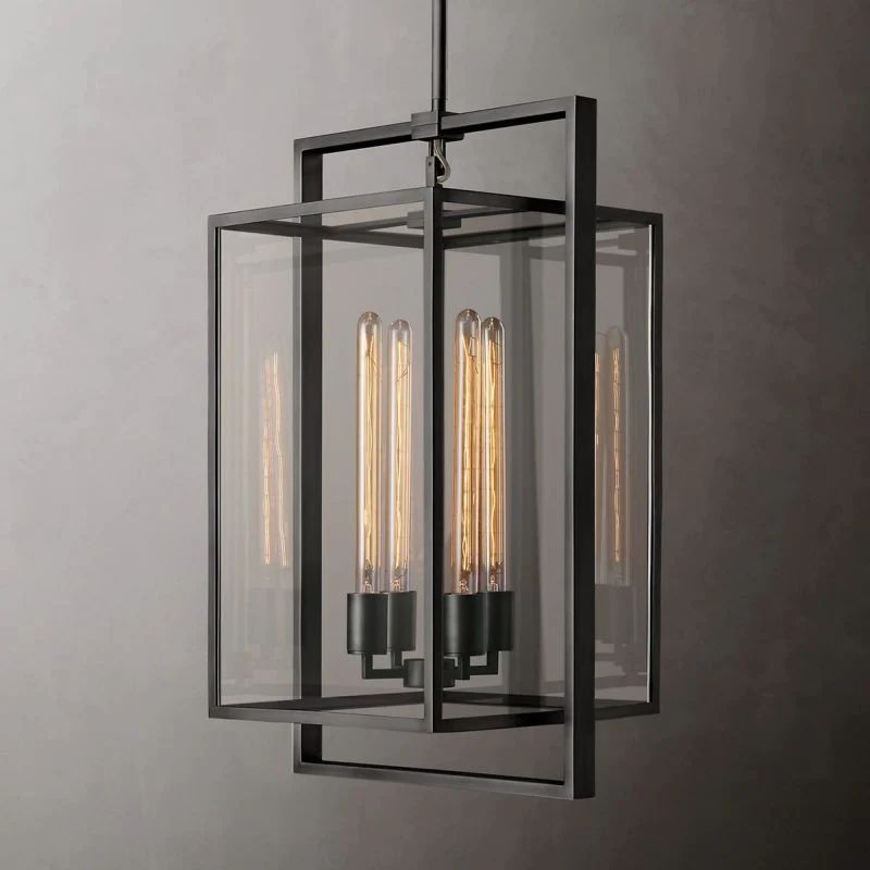 Bianca Glass Lantern Modern Pendant