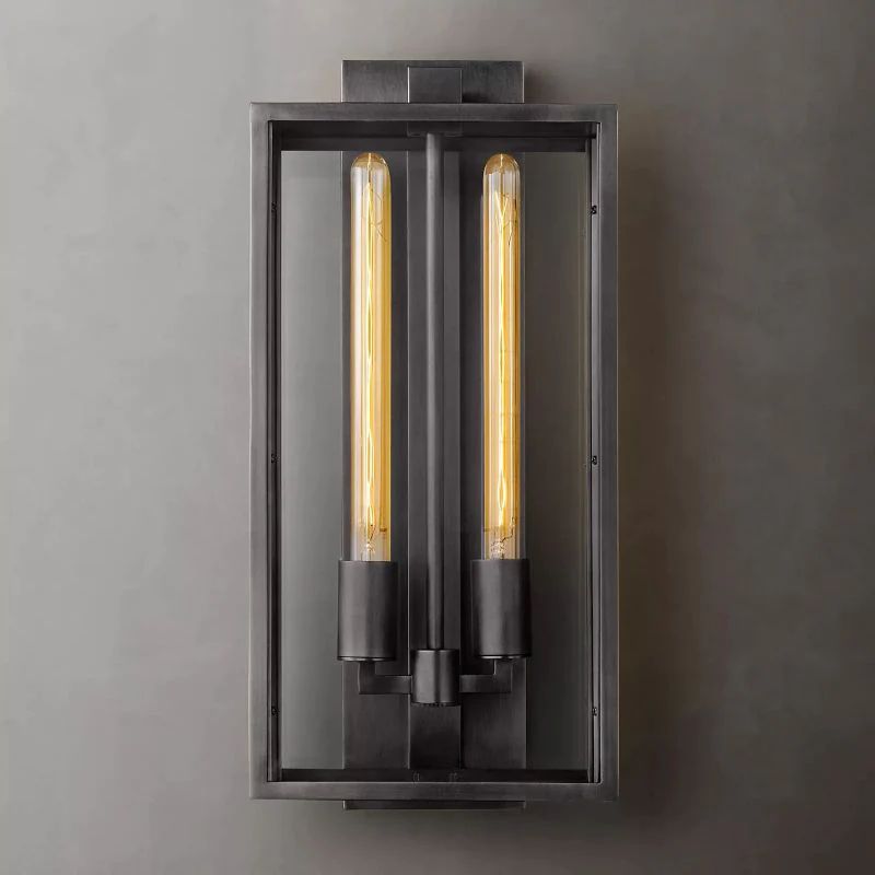 Bianca Outdoor Square Lantern Wall Sconce 21"