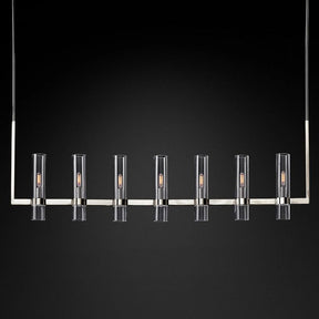 Felix Blown Glass Linear Chandelier 59"