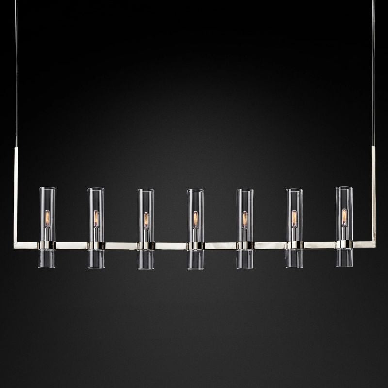 Felix Blown Glass Linear Chandelier 59"