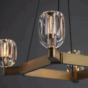 Brenner Contemporary 4-Lights Dining Square Chandelier