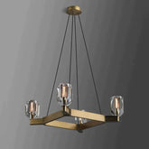 Brenner Contemporary 4-Lights Dining Square Chandelier