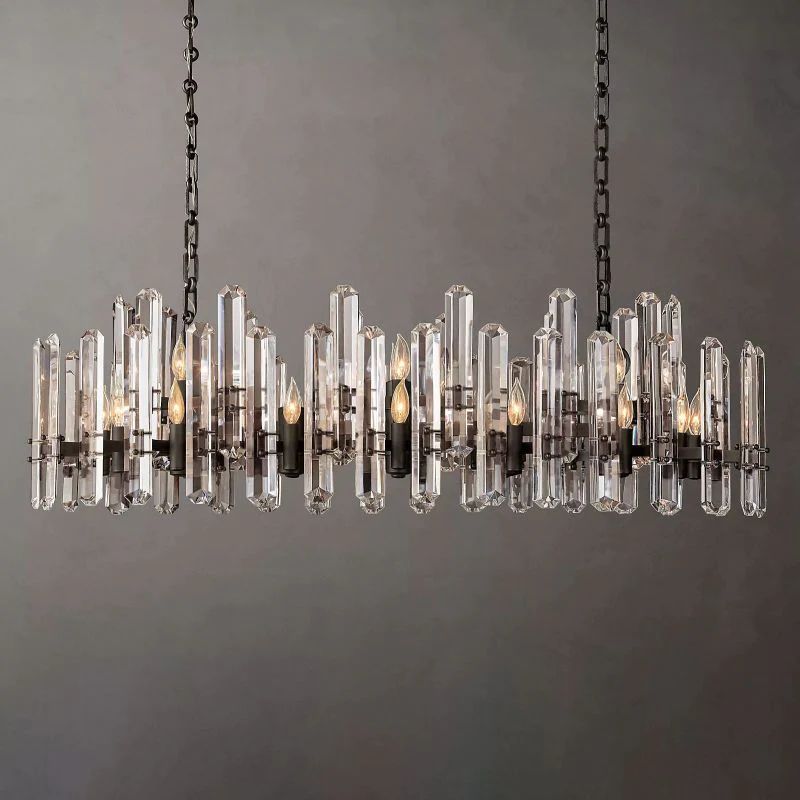 Natalia Prism Linear Chandelier 54"