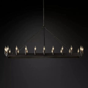 Camina Vintage Candelabra Rectangular Chandelier