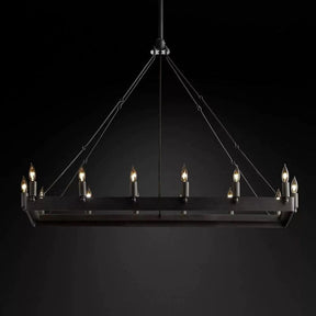 Camina Vintage Candelabra Rectangular Chandelier