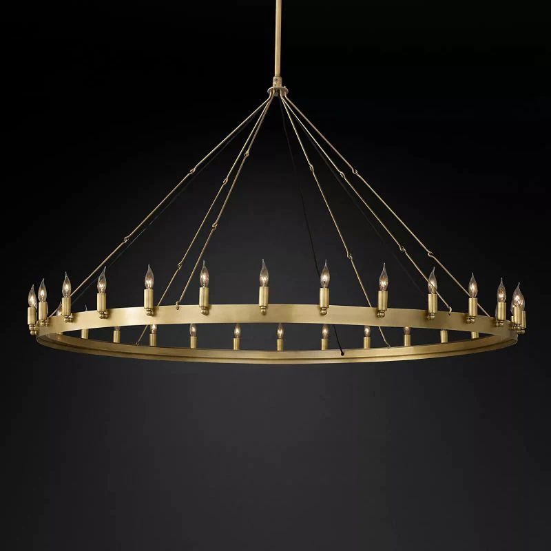 Camina Vintage Candelabra Round Chandelier