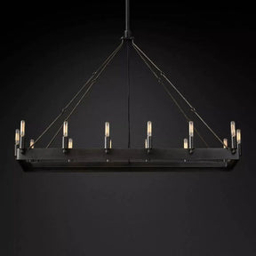 Camina Vintage Filament Rectangular Chandelier