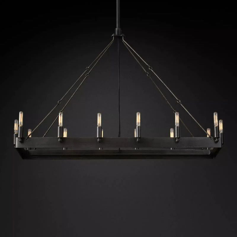 Camina Vintage Filament Rectangular Chandelier