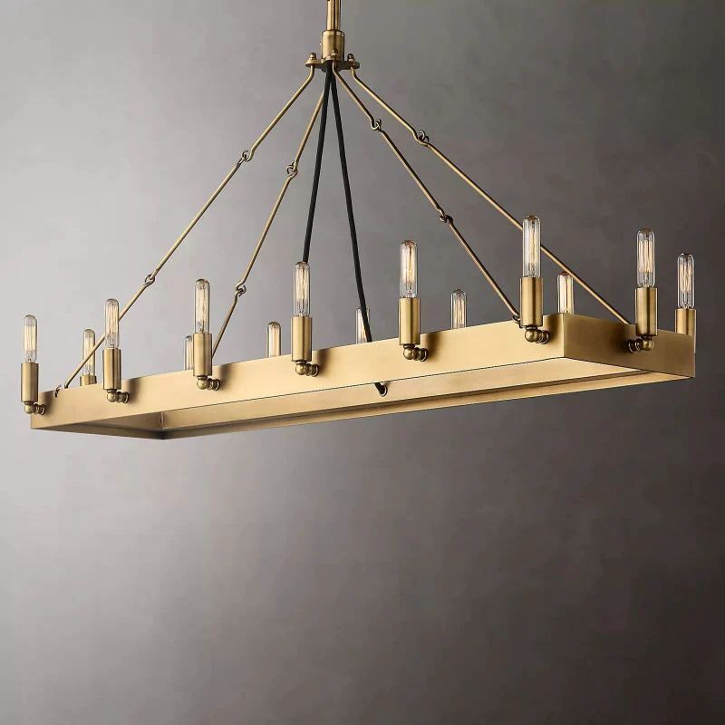 Camina Vintage Filament Rectangular Chandelier