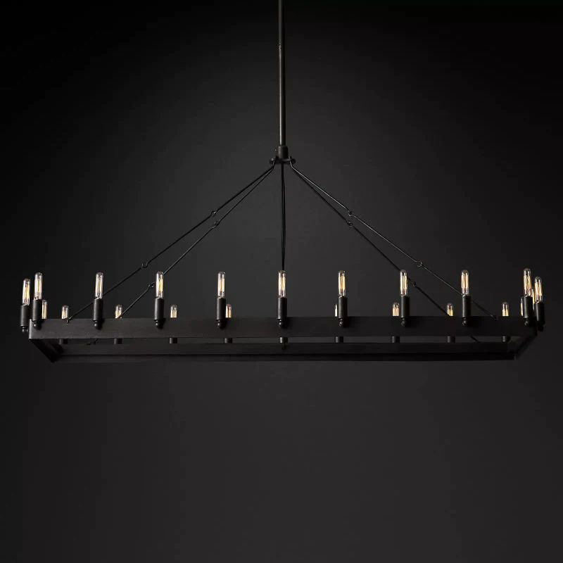 Camina Vintage Filament Rectangular Chandelier